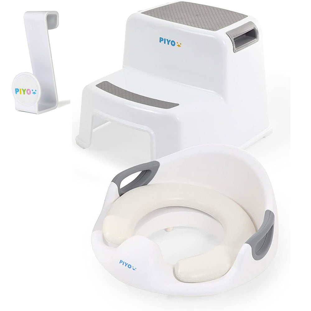 PIYO（ピヨ）補助便座+2段踏み台セット 子供用トイレトレーニング 赤ちゃん用 おまる